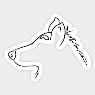 German Shepherd silhouette outline Sticker